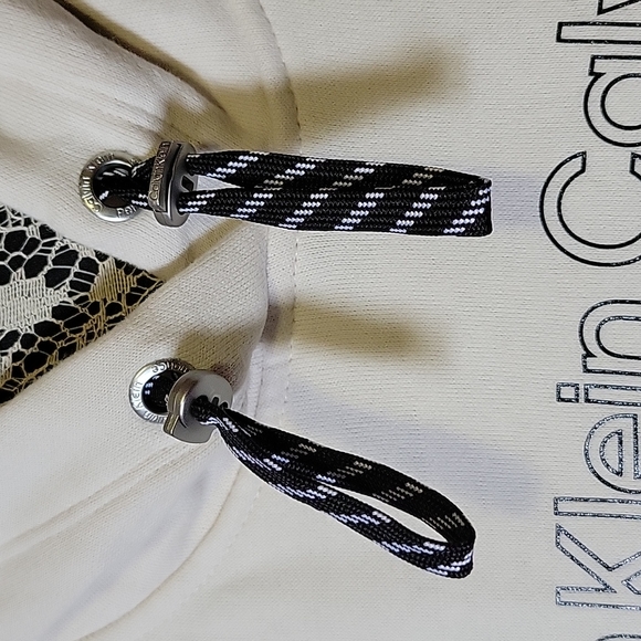 Calvin Klien Performance Off-White Hoodie Top Size Small - Picture 9 of 14